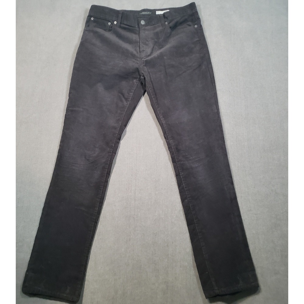 Aeropostale Corduroy Pants Mens 34/32 Black Skinny MGKTBA1
